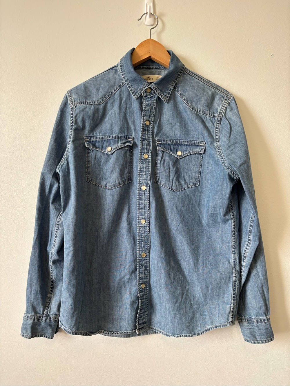 Hollister Light Indigo Denim Shirt